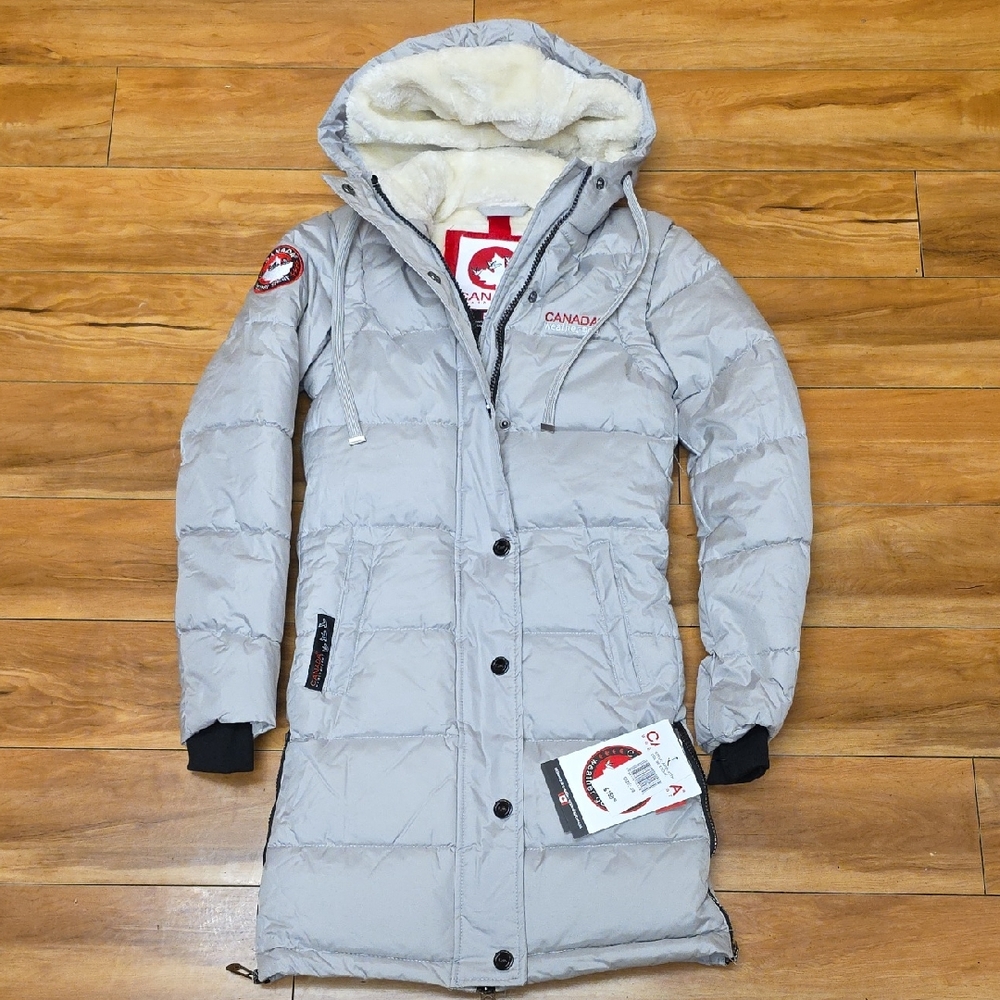 Canada Weather Gear Sz 8 Kids 2in1 Long Parka Puffer Jacket Vest NEW